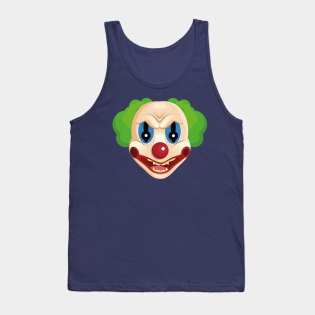 Scary Clown Tank Top by Mako Design 